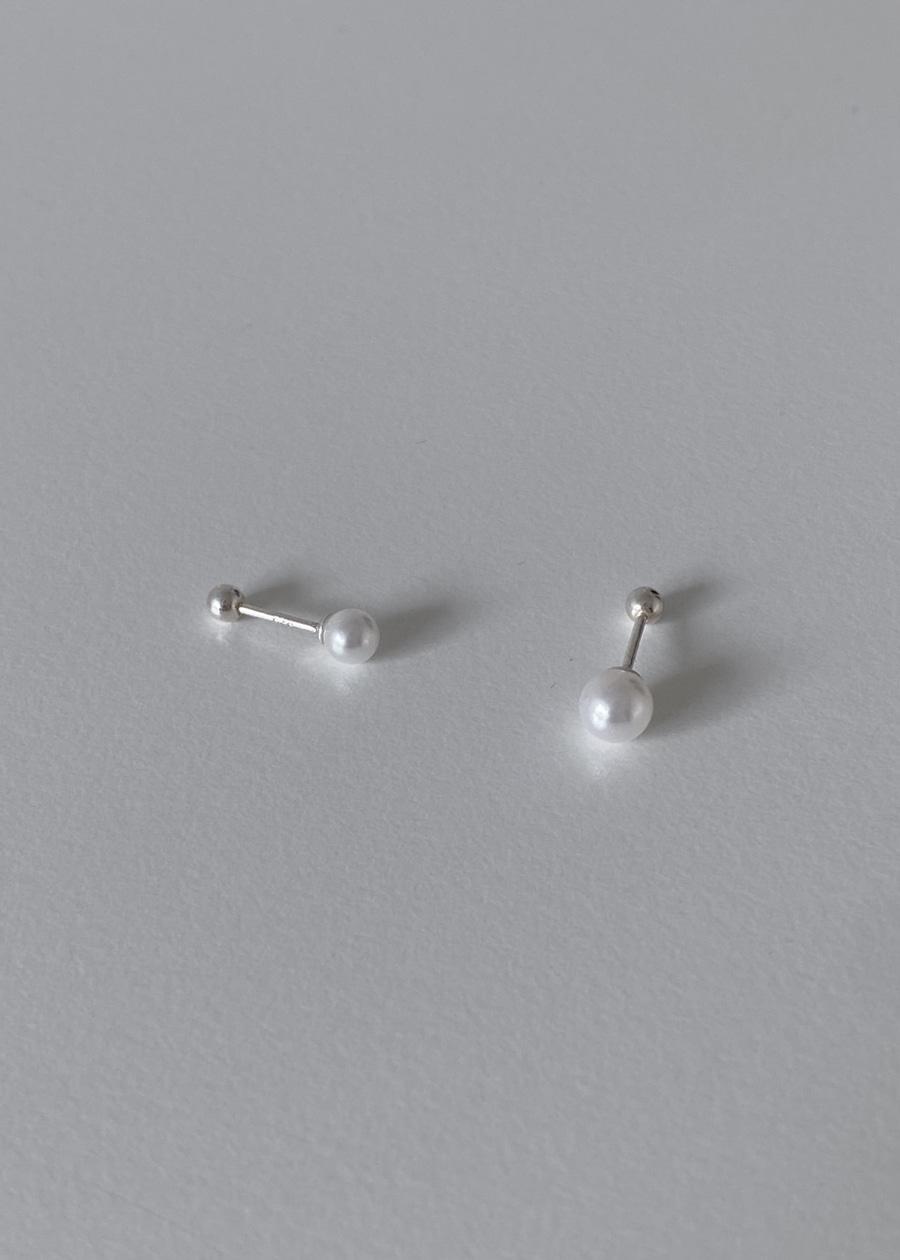 (SILVER 925) 고디린 심플 진주피어싱