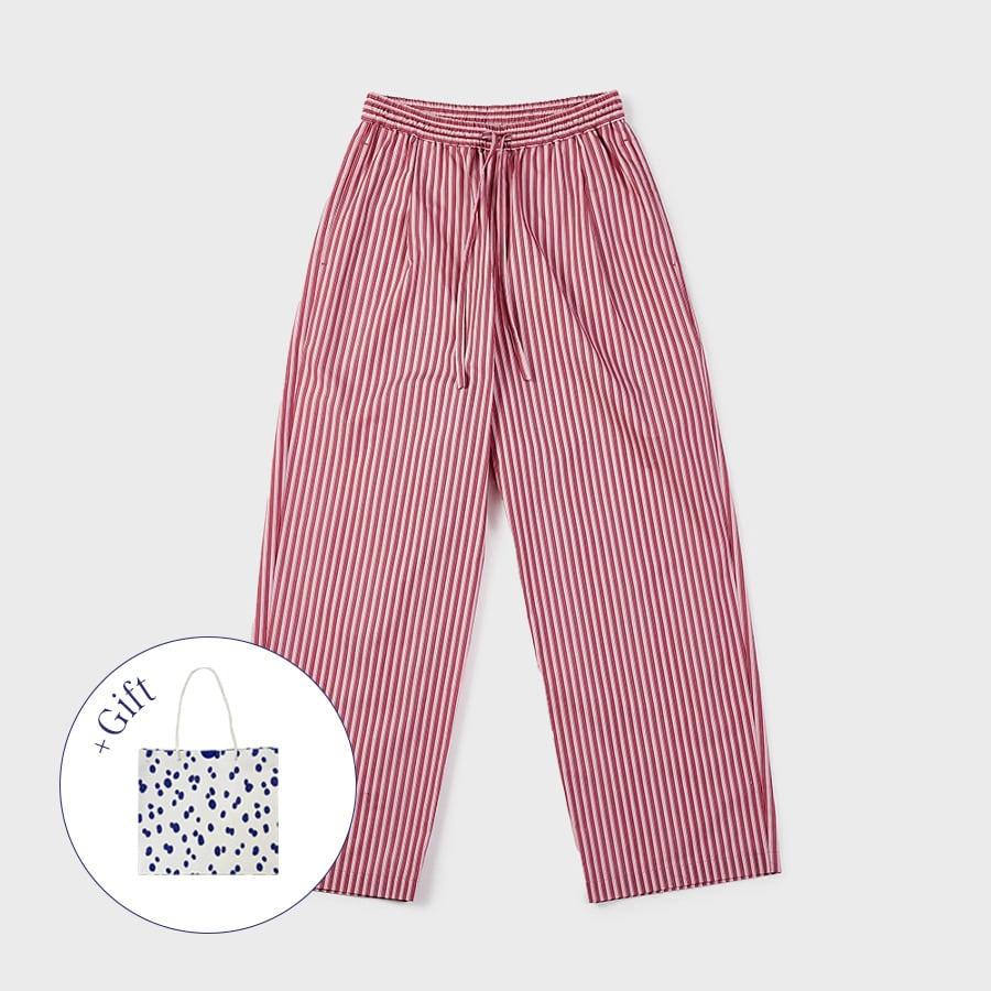 원마일 팬츠_라즈베리 스트라이프
