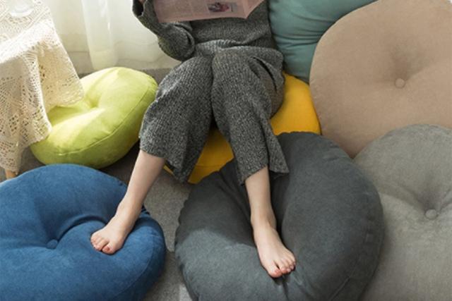 목화솜 폭신폭신 두꺼운 원형 쿠션 대형 방석 쇼파 의자 등받이 2size 4colors