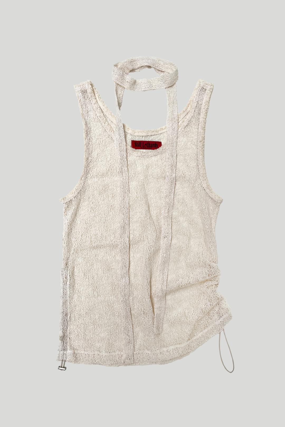 [7/26 발송] TAPING MESH SLEEVELESS: IVORY