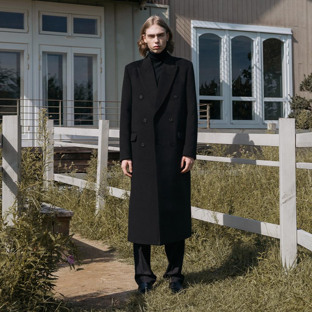 테일러드 롱코트 - BLACK