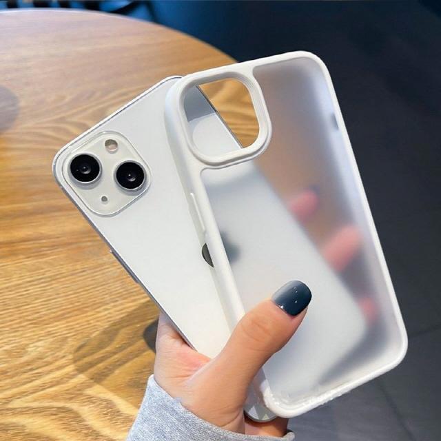 퓨어❤화이트 프레임 핸드폰 아이폰케이스[7 SE XR 11 12 13 14 PRO MAX 프로맥스 MINI 미니]