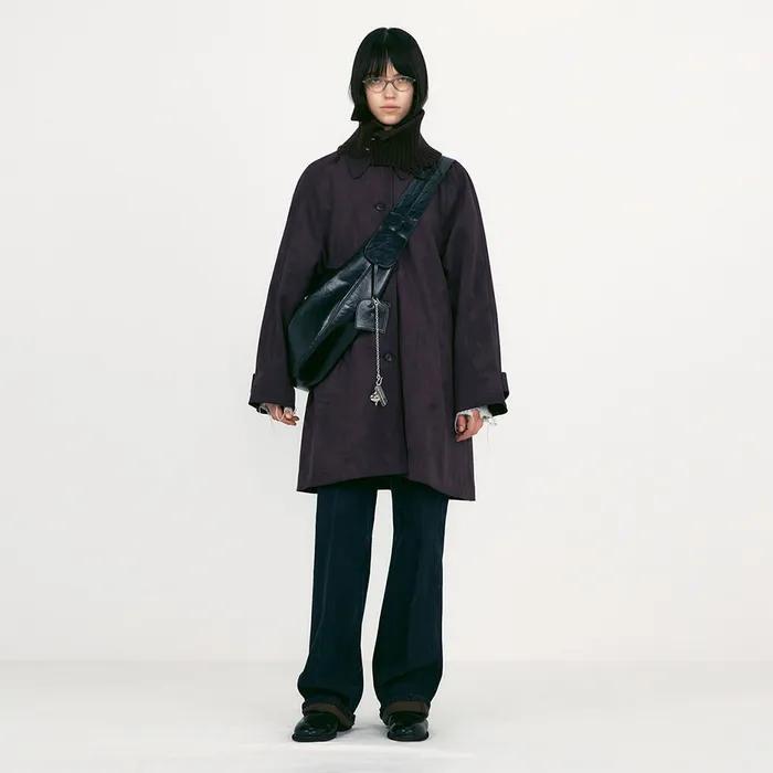 SUEDE HALF COAT_PURPLE_LW253CT01PP