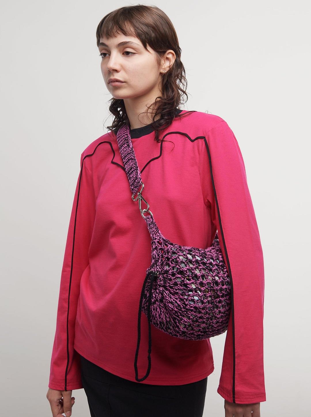 Black/Fucsia 24h Hobo Sack