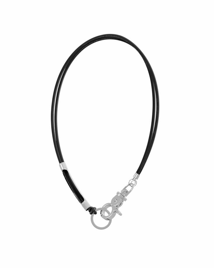3way Leather Necklace (Black)