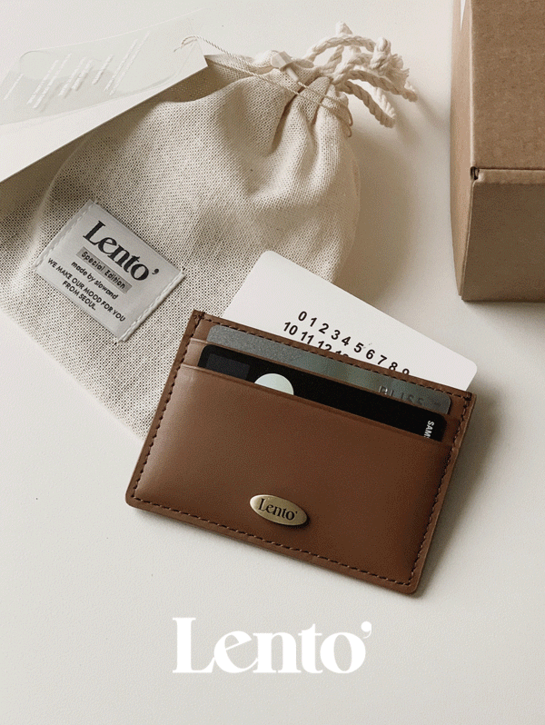 [3천개돌파] #LENTO. minimal card wallet (소가죽) - 5 color