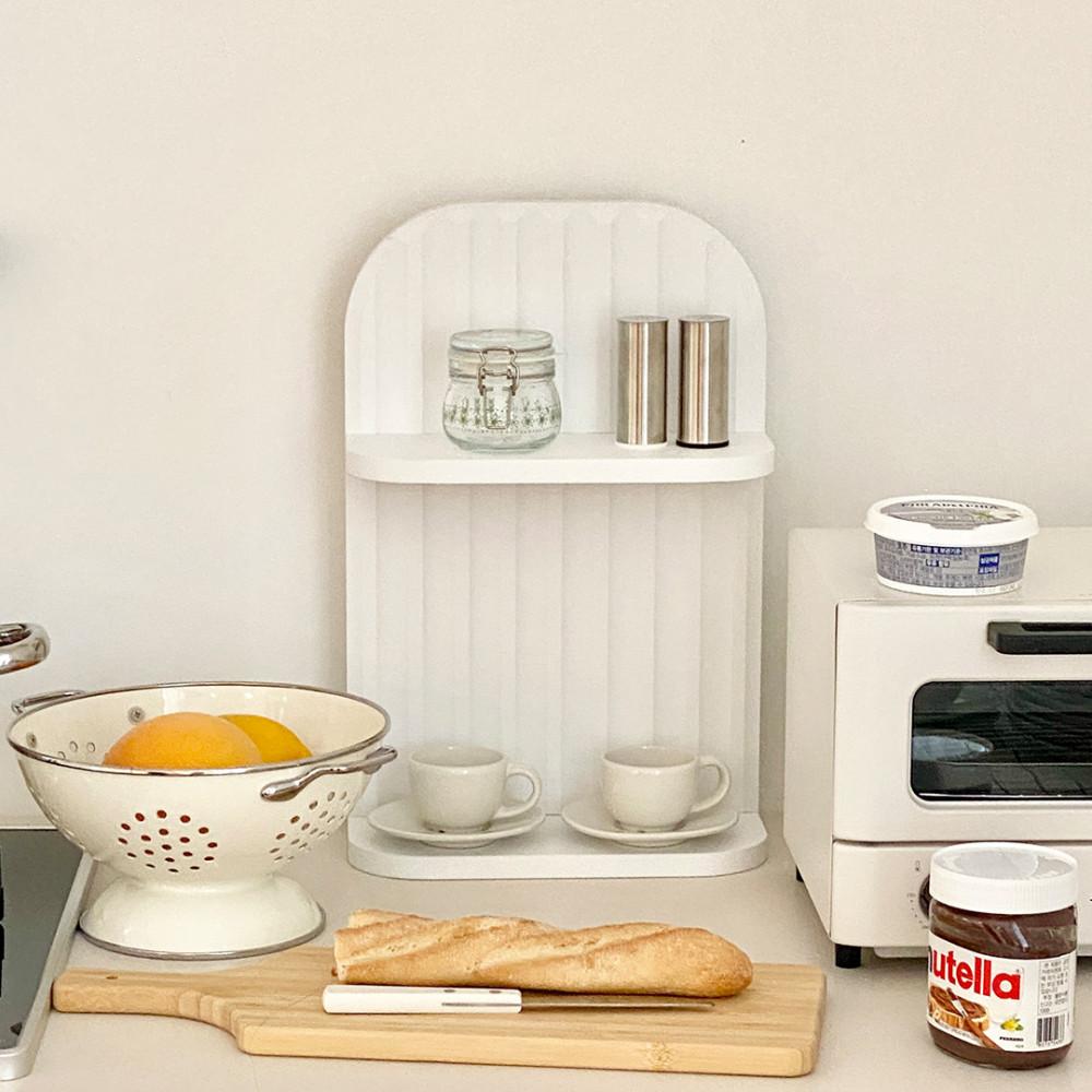 윈썸 클로버 270 템바보드 미니 2단 라운드 소품 스탠드 선반