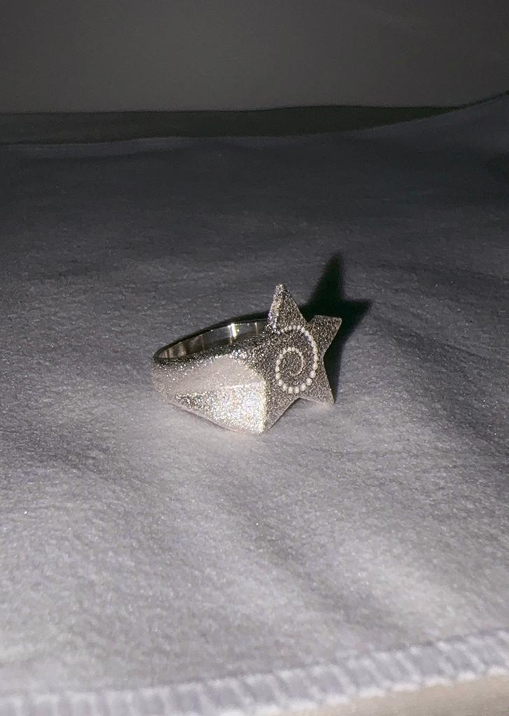 polka dot star ring