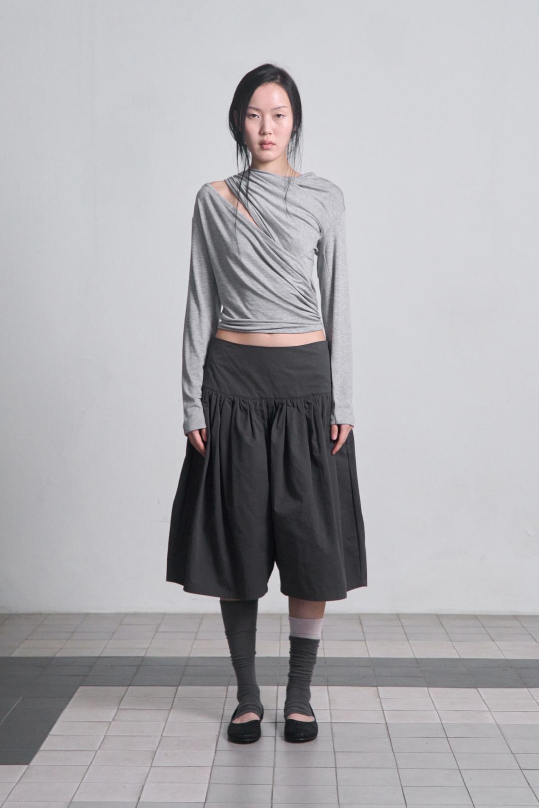 Wide Flare Pants _ Charcoal