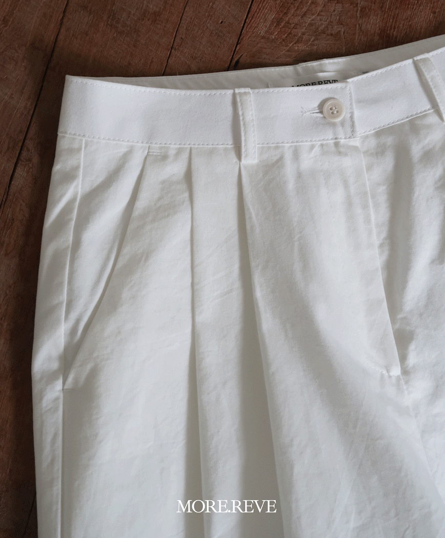 [자체제작] 올데이 핀턱 와이드 코튼팬츠 *안감/썸머팬츠