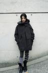 Muffler coat, charcoal