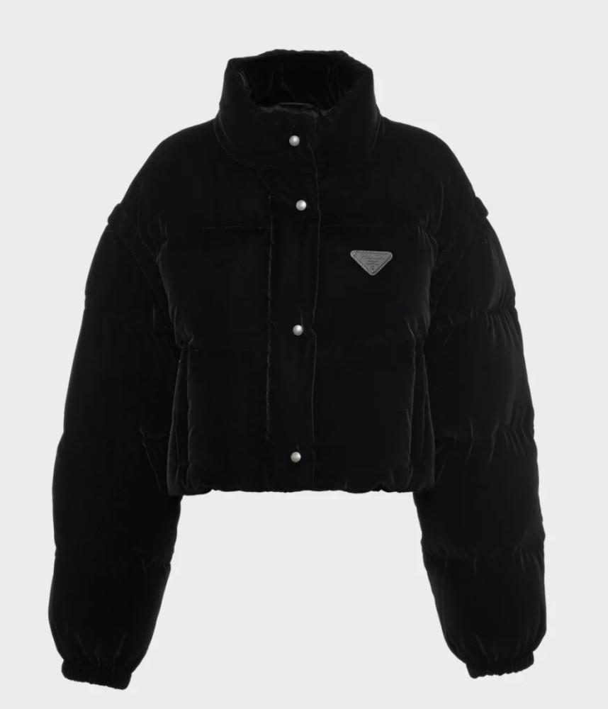 [국내AS가능] 프라다 벨벳 푸퍼 크롭 자켓 PRADA JACKET 291805