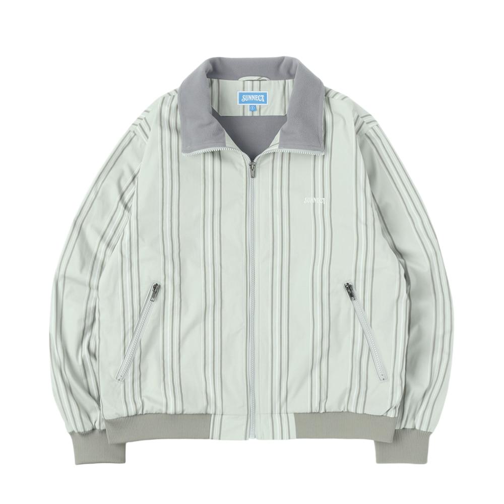 Striped Warm Up Jacket - Sage
