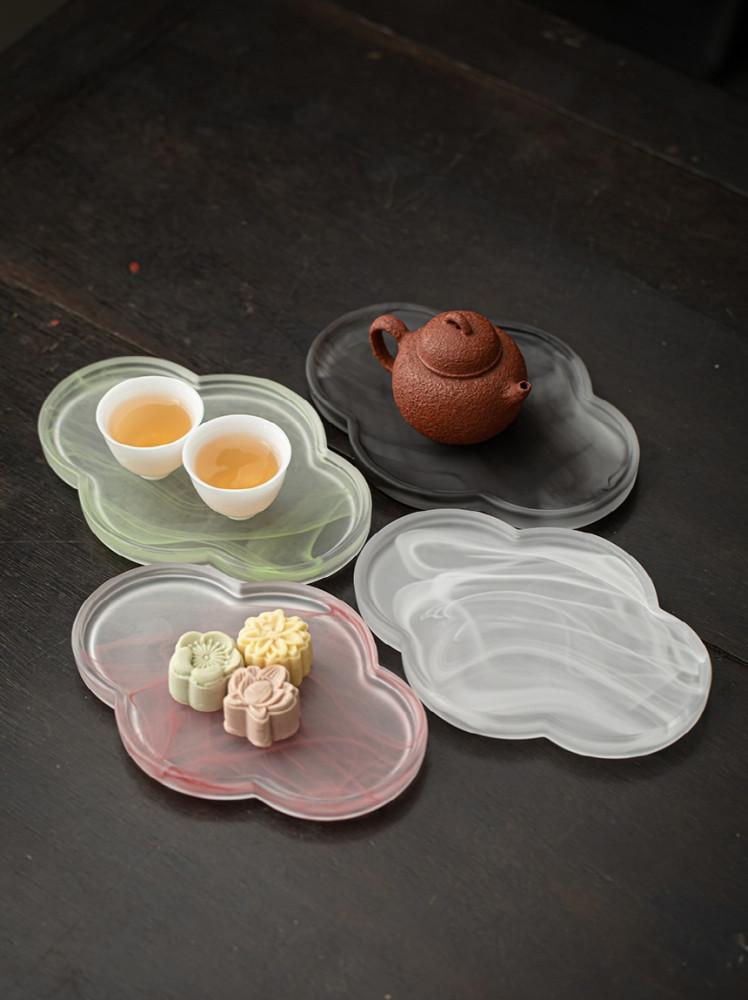 히포슈슈 글레이즈 베고니아 일본식 티 트레이 다과 접시 디저트 다도