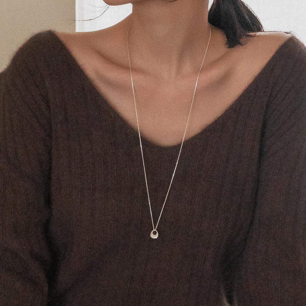 [Silver925] 볼드 오브 롱 목걸이