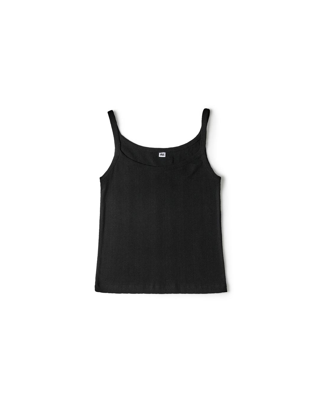 Eyelet Cotton Sleeveless Black