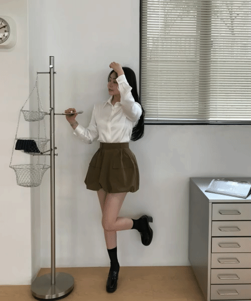 나일론 벌룬스커트 2color