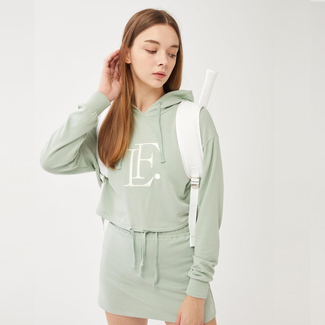 LOVEFORTY LOGO BACK ZIPPER HOODIE (WOMEN) L/GREEN
