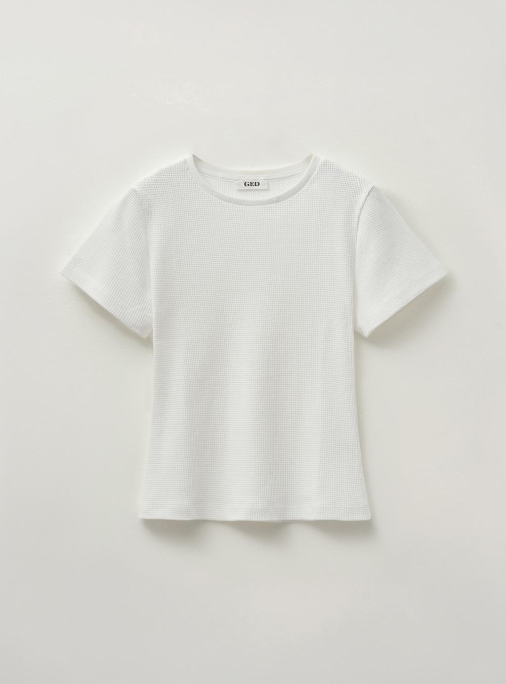 [3RD] BRIGITTE WAFFLE TEE - WHITE