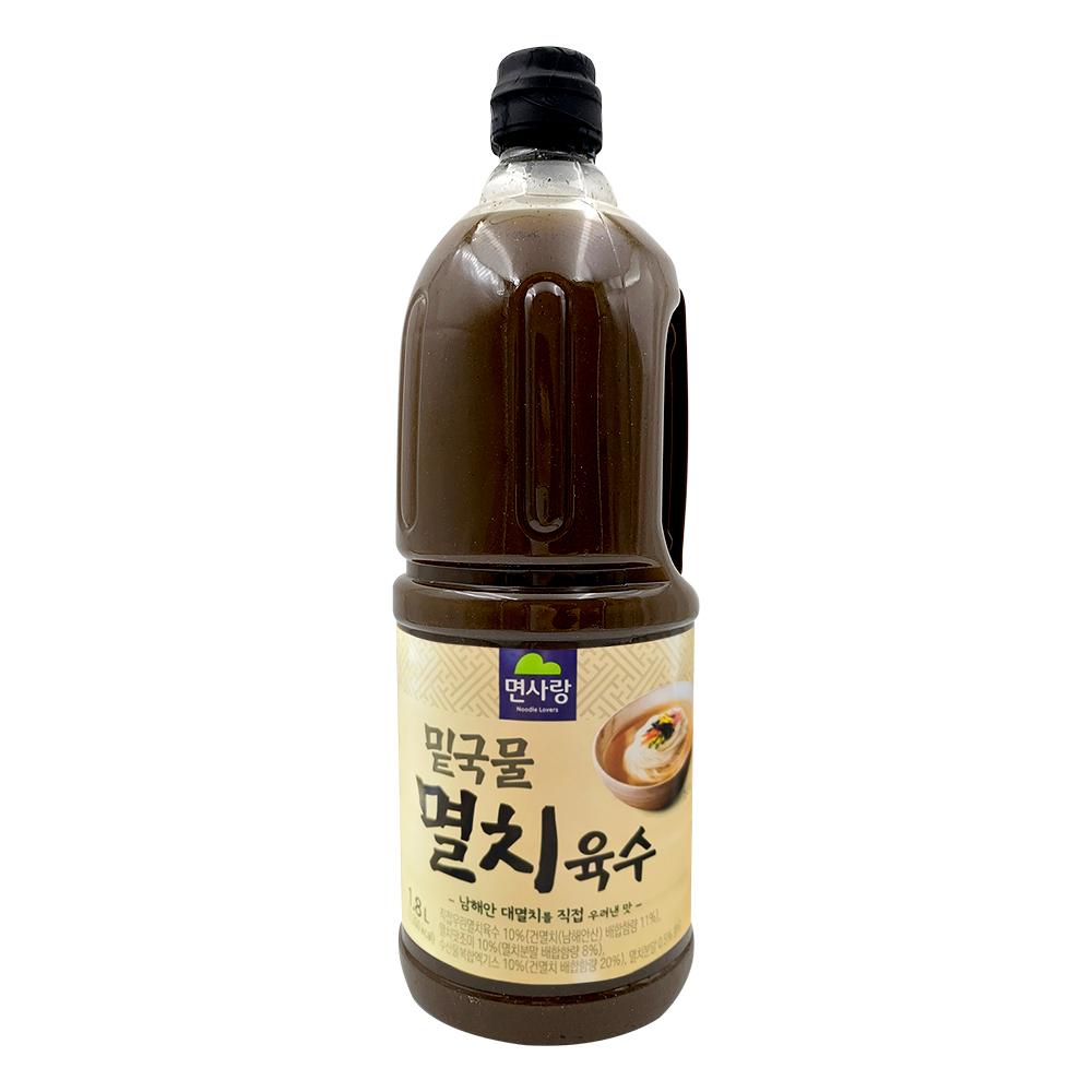 +면사랑 프리미엄 밑국물 멸치육수1.8L 멸치액 멸치국물