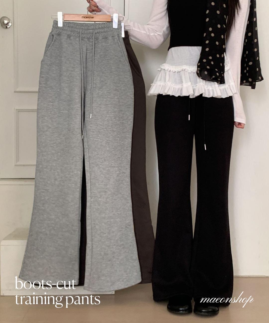 마이온샵 [단독][BEST] #MADE 케인 밴딩 세미부츠컷 팬츠 (44~88) (기모트레이닝팬츠-트레이닝바지-빅사이즈부츠컷팬츠-밴딩바지-밴딩팬츠-기모부츠컷-세미부츠컷-겨울팬츠)