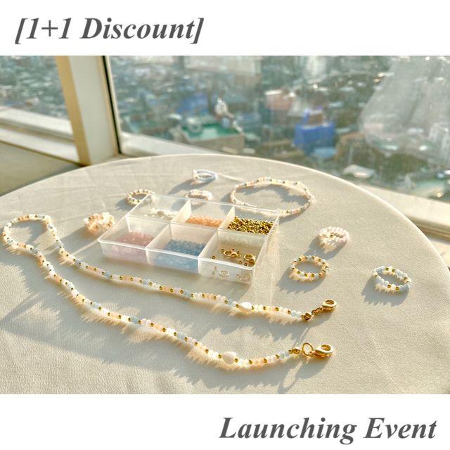 [1+1할인]비즈 마스크 스트랩 만들기 DIY 키트 비즈반지 동백이반지 원석반지