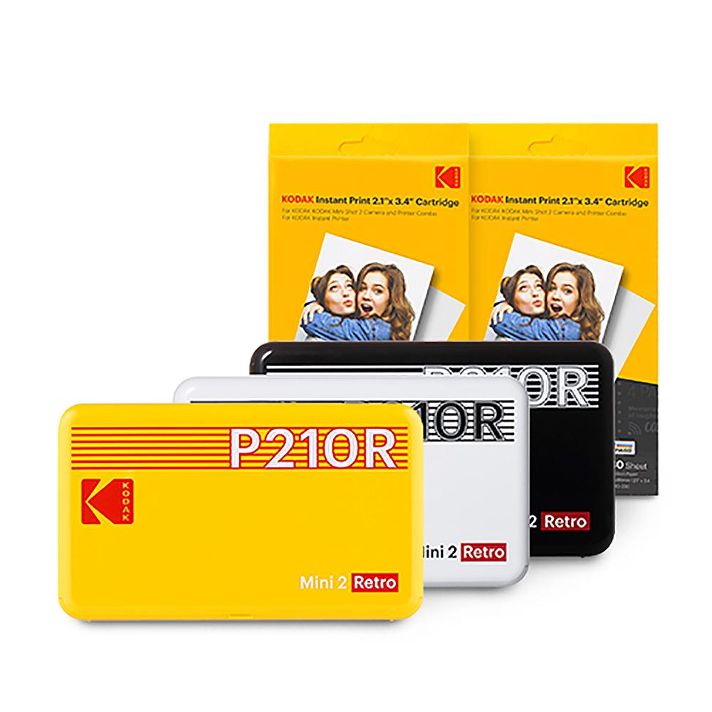코닥 휴대용 포토프린터 미니2 레트로 P210R 사진인화기+카트리지 60매 패키지
