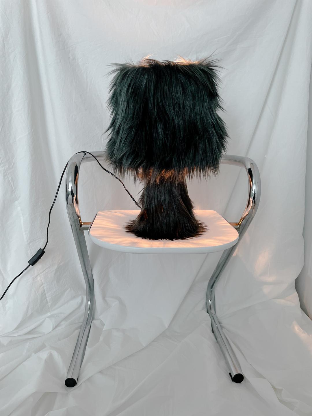 furry lamp_black