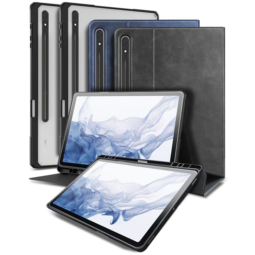 갤럭시탭 S8 플러스 / S7 플러스 / 갤럭시탭 S7 FE S펜 수납 북커버 가죽 케이스