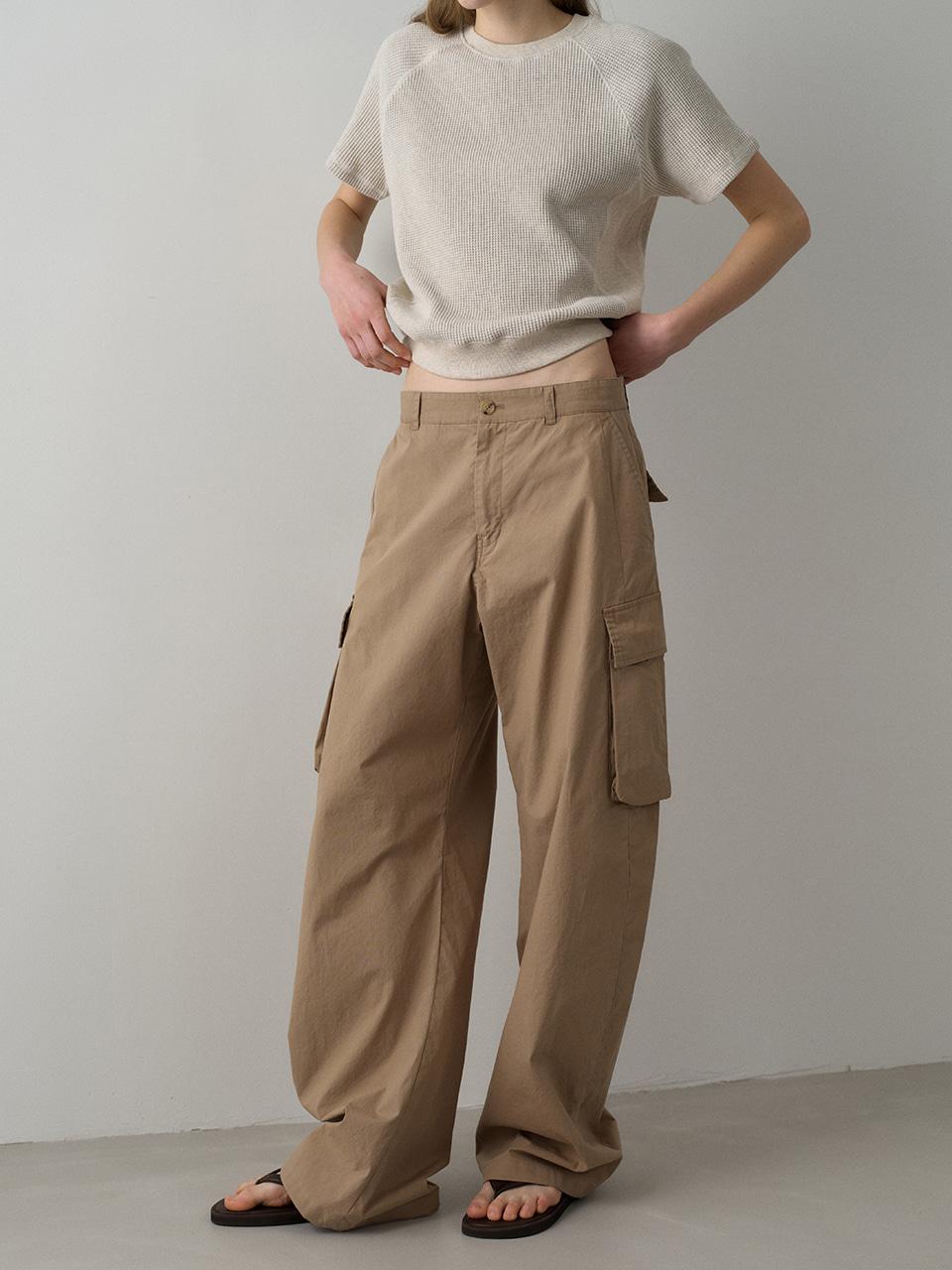 빈티지 코튼 카고 팬츠_almond beige
