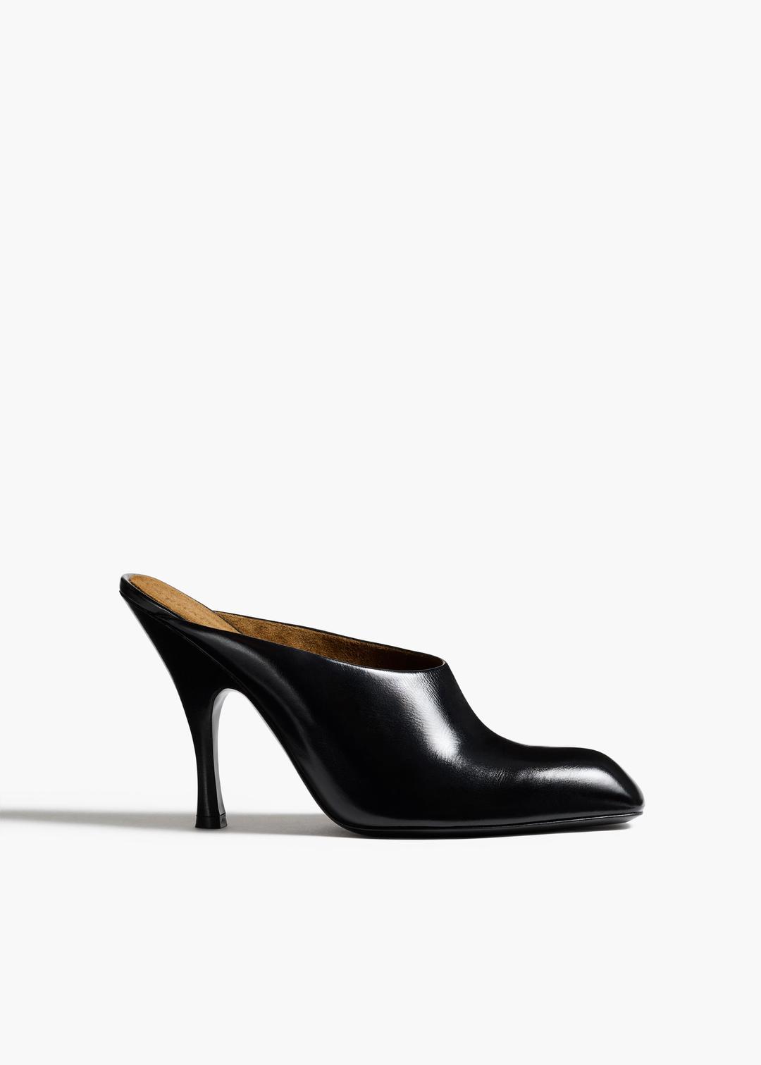 Colt Mule in Black Glazed Leather - 38 / BLACK / UPPER100%CLSOLE100%CL