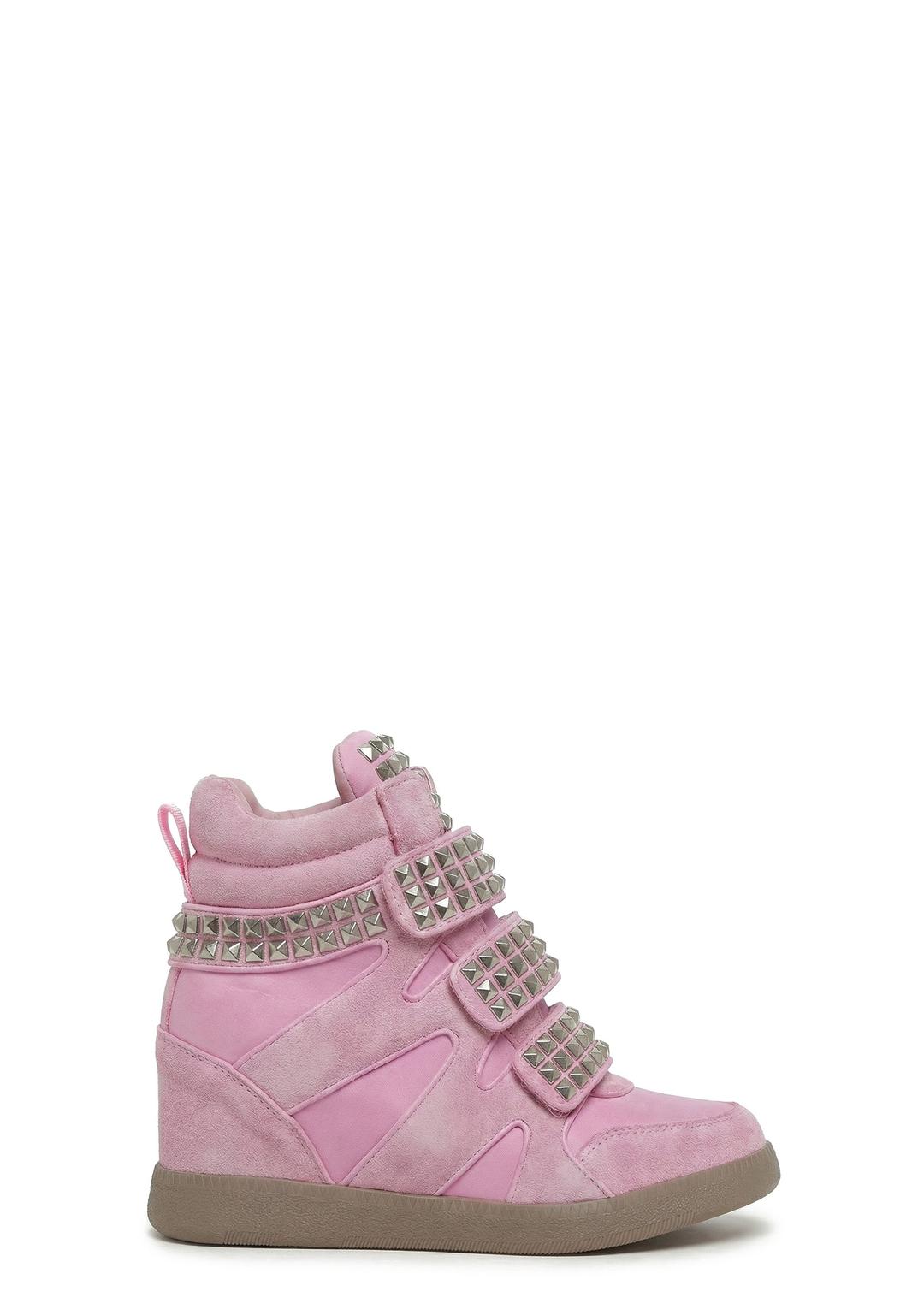 Ambient Wedge Sneakers With Studs - Pink - PINK / US 5