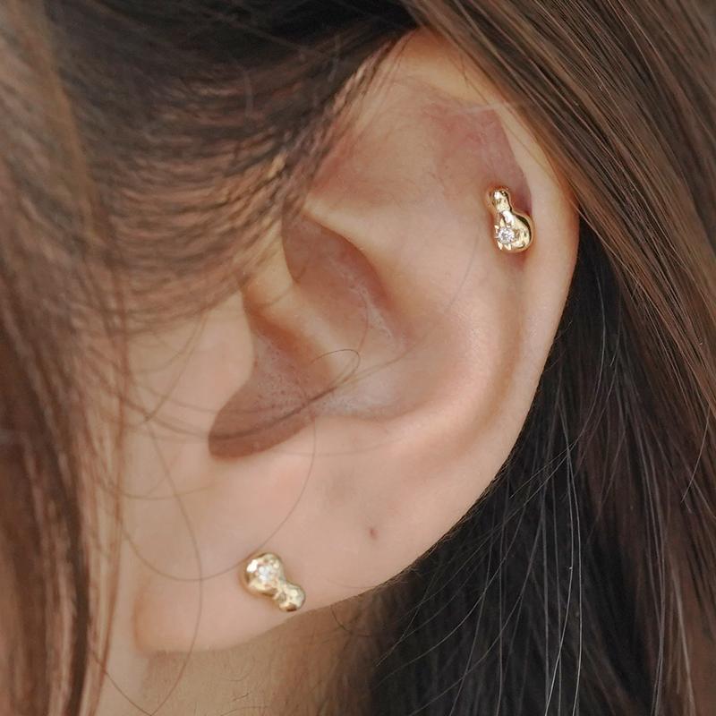 14k Snowman Piercing (Single)