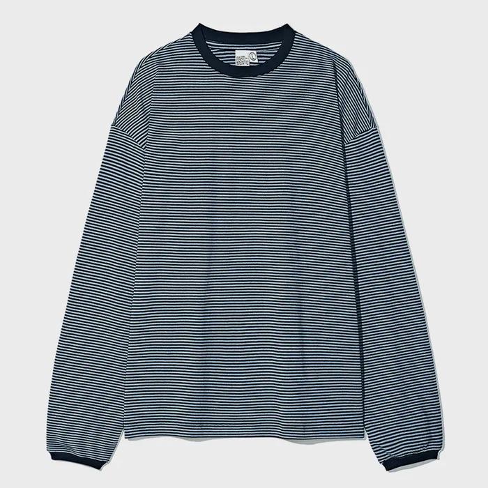 Ringer Candy Stripe Long Sleeve Blue