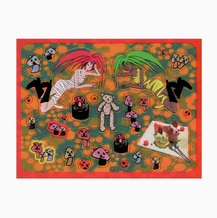 [niptong] 고추 곰팡이 투명 금테 스티커