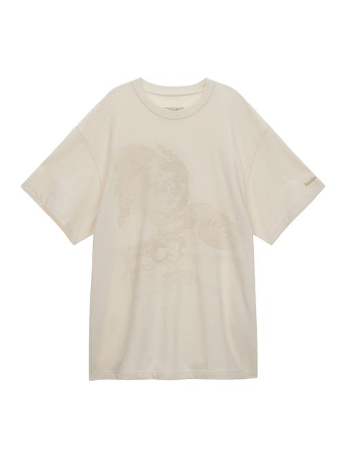 OVERSIZE BIG GRAPHIC TOP FOR MEN IN LIGHT BEIGE