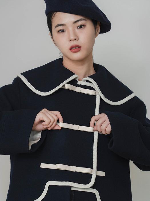 TILDA Wool Coat-Navy