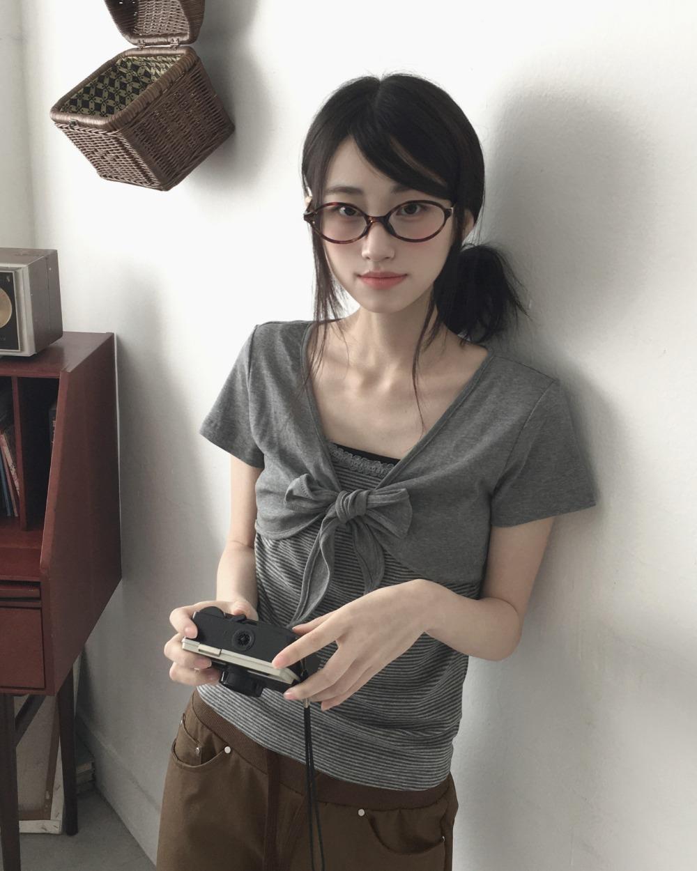 언버티 peace layered stripe t - 3color