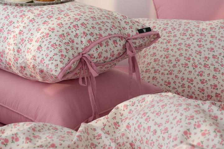 [최대15%쿠폰+사은품] 러브하우스 리본 항균 옥수수솜 사계절 차렵이불세트