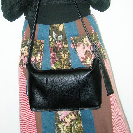 (업사이클가죽)블랙 치아바타백 / 숄더백 토트백 가벼운