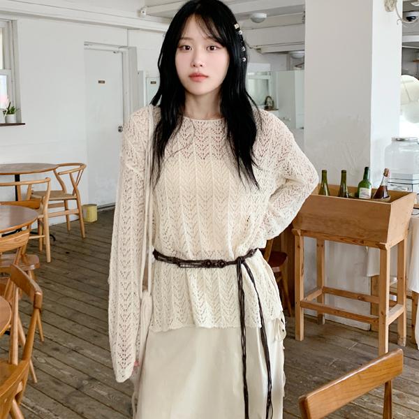 에스닉펀칭보트넥니트