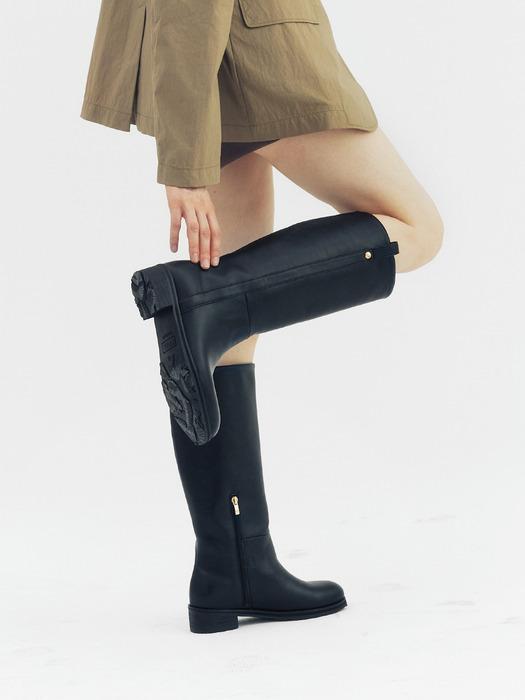 KM111 핸드메이드 레더 버클 스트랩 롱부츠ㅣ3Colors