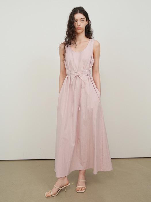 STRING SLEEVELESS DRESS/ PINK