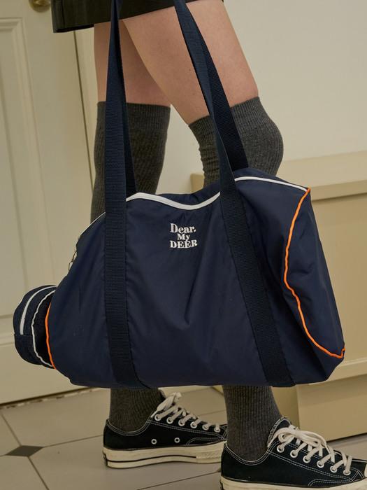 [Large] Logo sports duffel bag_ Navy