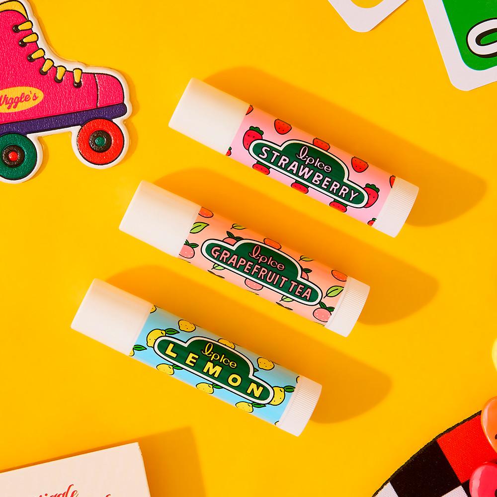 멘소래담 립아이스 립밤 레몬 + 스트로베리 + 그레이프프루트티 3.5g 3종