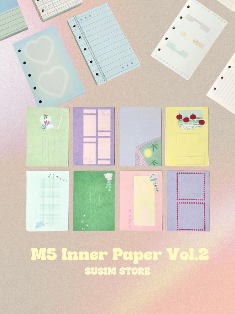 수심 M5 Paper Pack Vol.2  5공 속지 바인더 내지 A타입