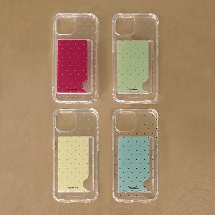 카드수납 젤리 폰케이스 - mini dot ver.1