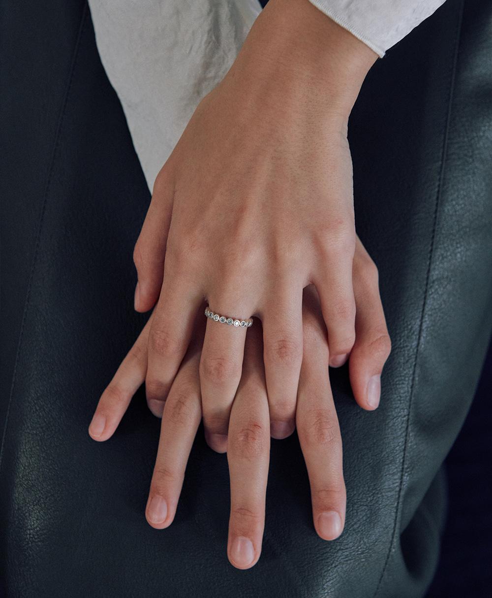 [3차 리오더][3/27 출고][925 silver] Cinq.silver.232 / epais ronde dew ring