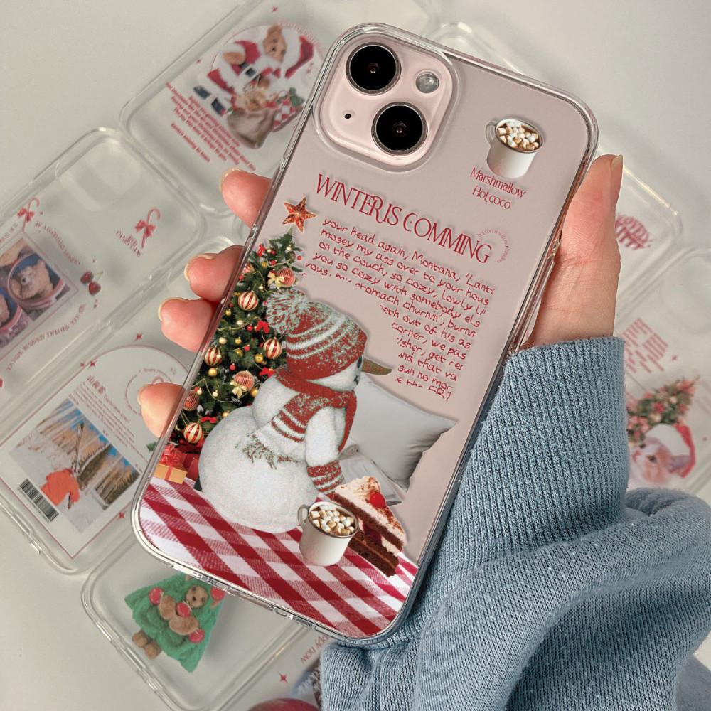 젤리케이스 / 체리크리스마스 모음 핸드폰케이스 커스텀 아이폰14 프로 z폴드4 카드케이스
