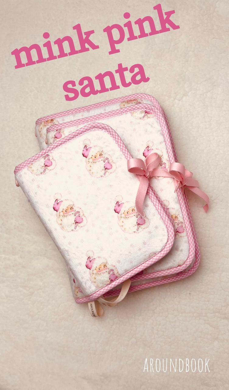 밍크핑크산타 북커버 콜북 호보니치  A6  책커버 다이어리커버 패브릭